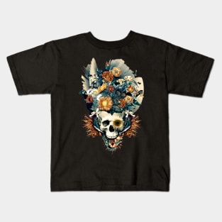 Skull and Flowers Kids T-Shirt